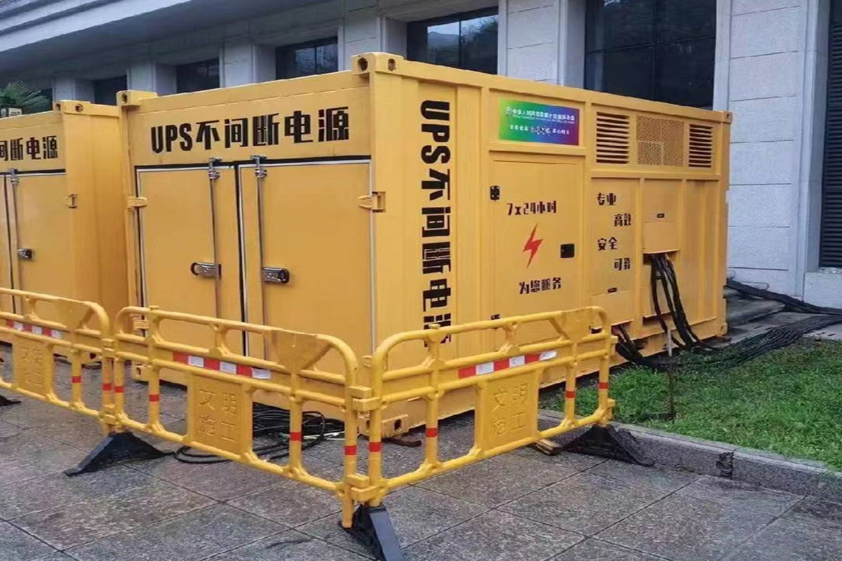张家界发电机租赁施工现场