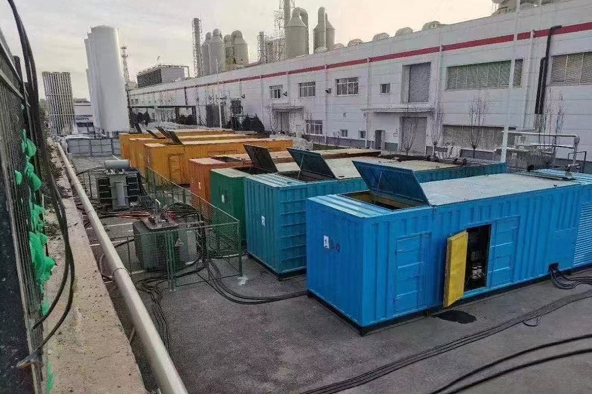 张家界发电机租赁施工现场